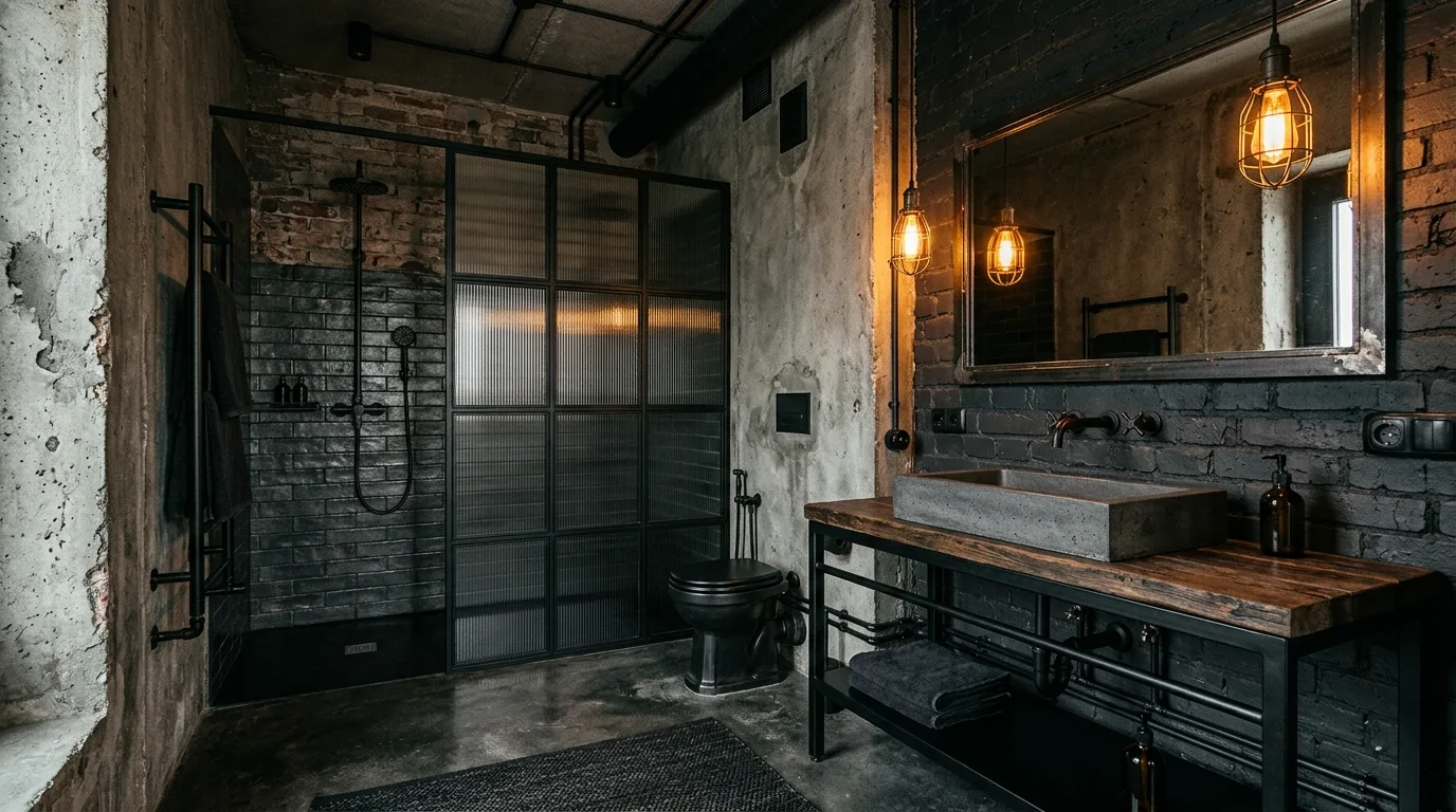 Try candlelight and lower lighting for evening atmosphere inspiration for a moody bathroom.
